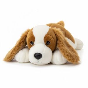 Soft Classics Cocker Spaniel Dog Plush Stuffed Animal Brown White Laying 31”